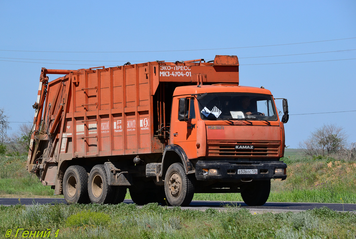 Волгоградская область, № Е 536 ОС 134 — КамАЗ-65115-62