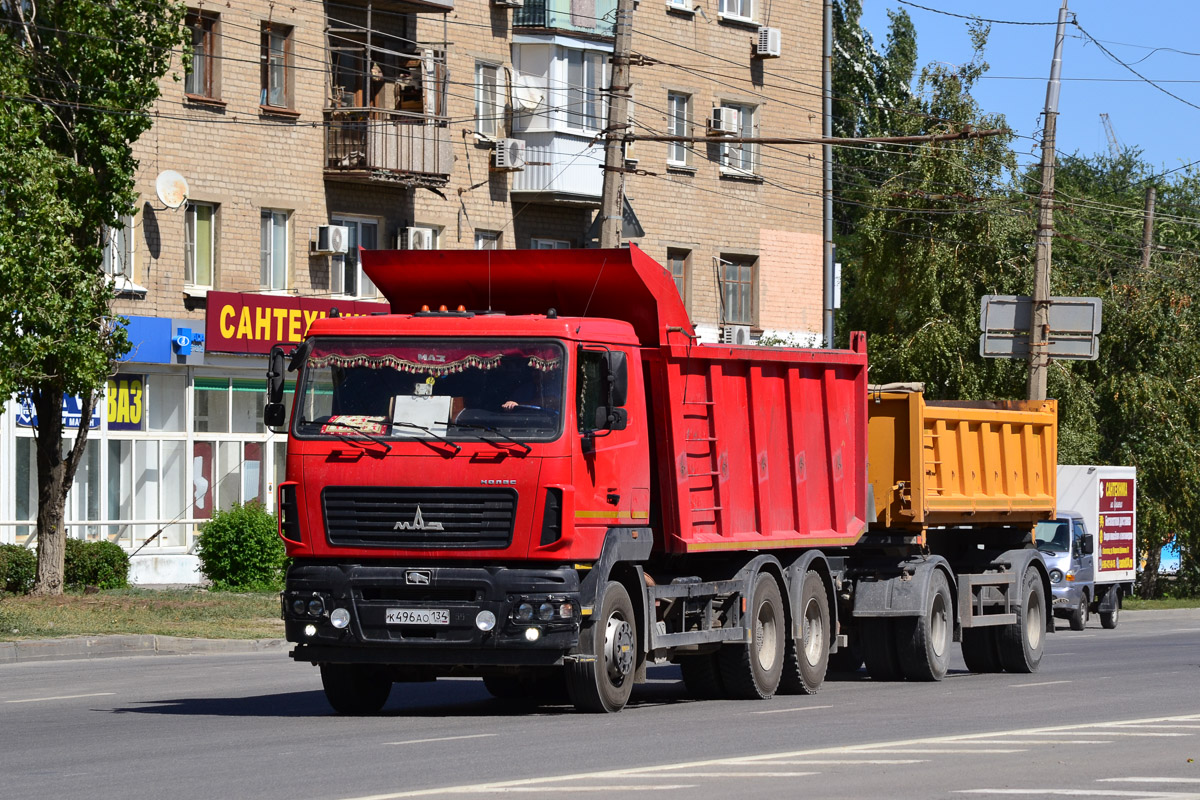 Волгоградская область, № К 496 АО 134 — МАЗ-6501C9