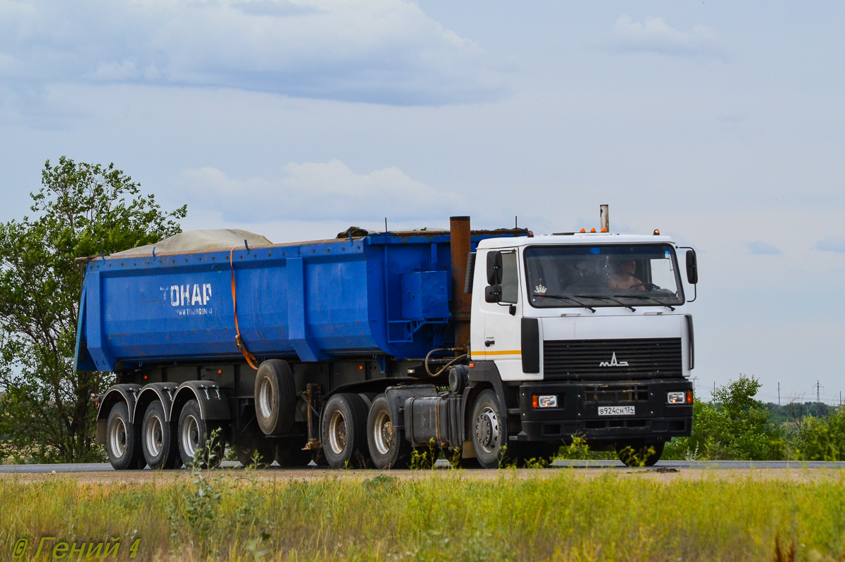 Волгоградская область, № В 924 СН 134 — МАЗ-6430A8