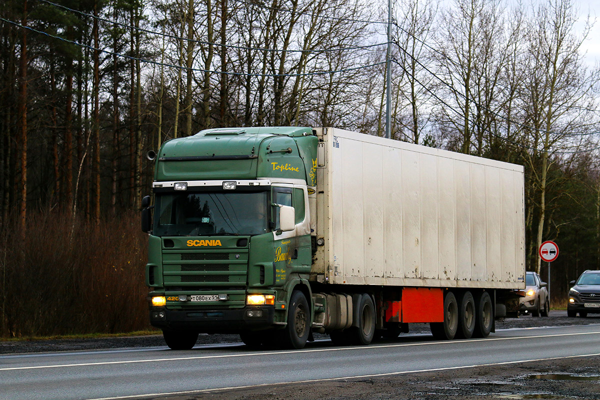 Мурманская область, № Т 080 ЕХ 51 — Scania ('1996) R124L