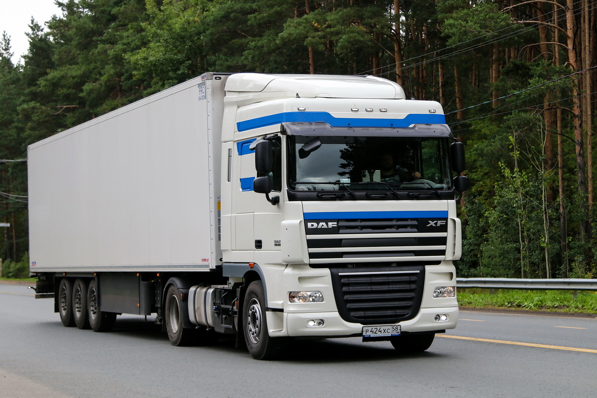 Пензенская область, № Р 424 ХС 58 — DAF XF105 FT