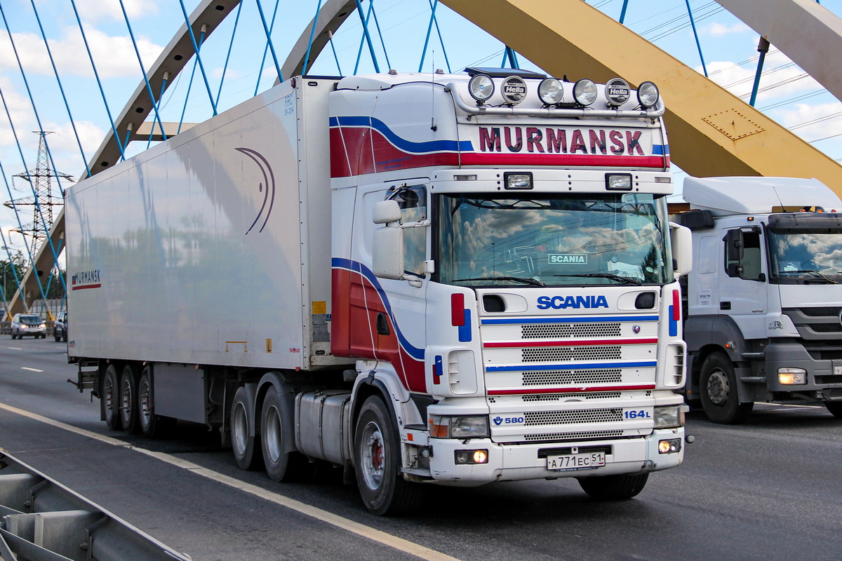 Мурманская область, № А 771 ЕС 51 — Scania ('1996) R164L