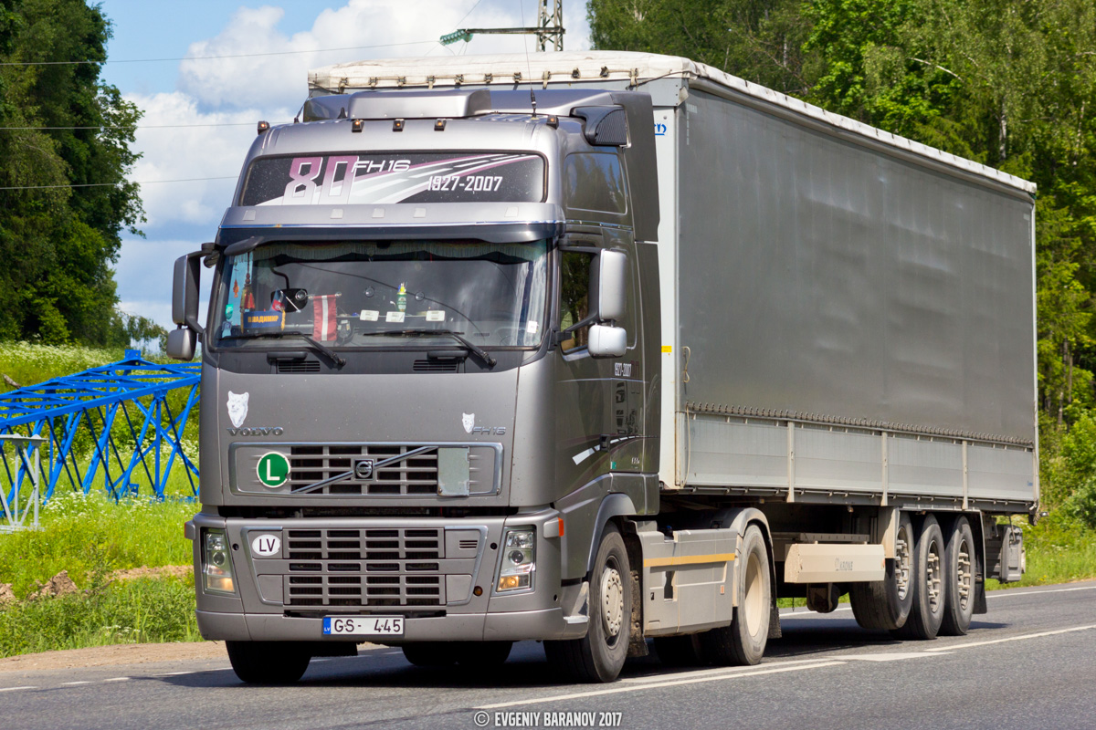 Латвия, № GS-445 — Volvo ('2002) FH16.580; Volvo ('2002) FH "80 Years Edition" (Московская область)