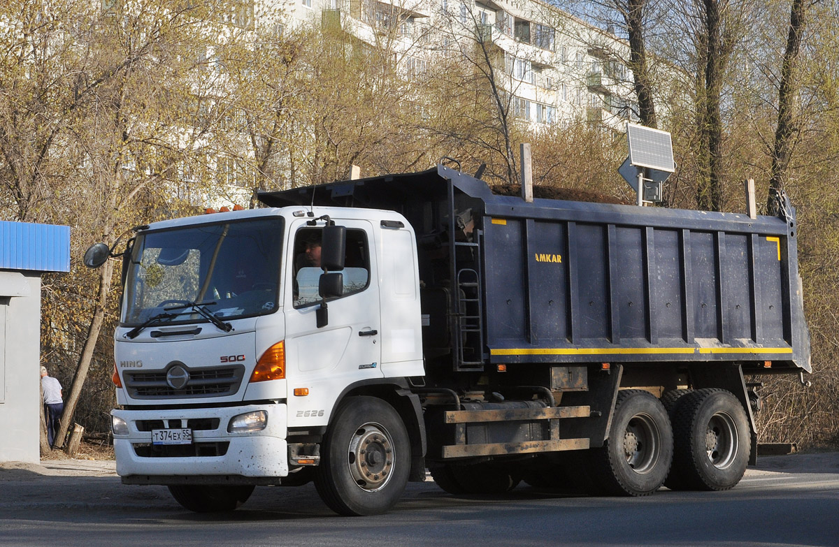 Омская область, № Т 374 ЕХ 55 — Hino 500