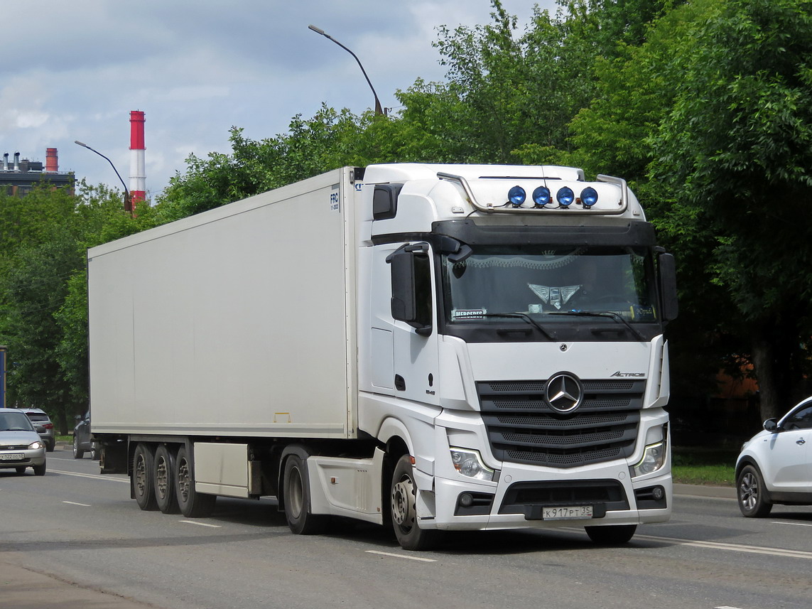 Вологодская область, № К 917 РТ 35 — Mercedes-Benz Actros '18 1845 [Z9M]