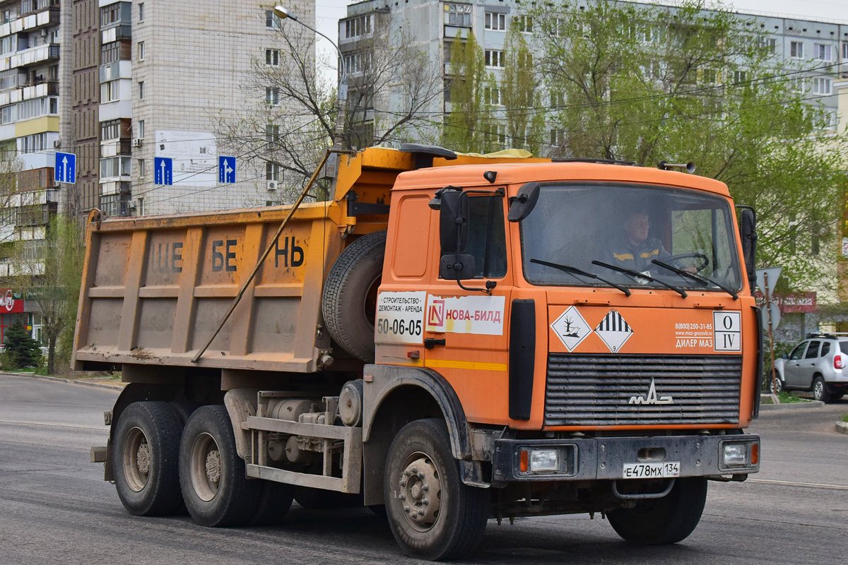 Волгоградская область, № Е 478 МХ 134 — МАЗ-5516X5