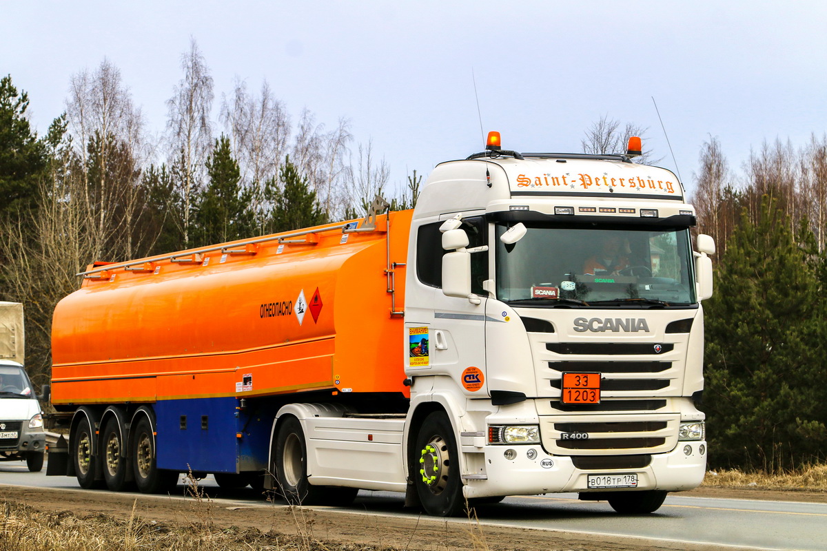 Санкт-Петербург, № В 018 ТР 178 — Scania ('2013) R400