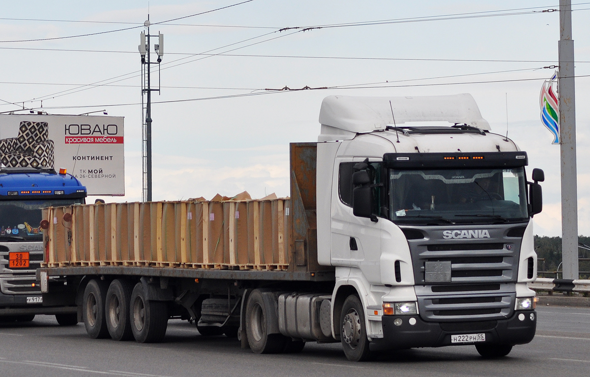 Омская область, № Н 222 РН 55 — Scania ('2004, общая модель)