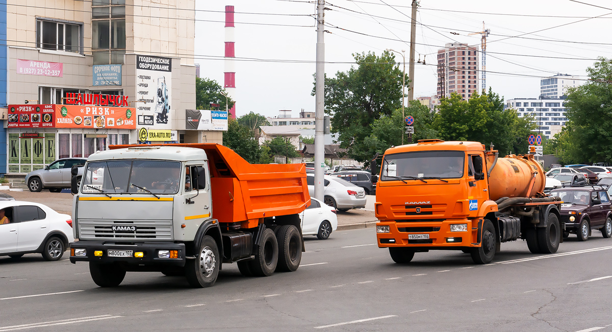 Башкортостан, № М 800 ЕХ 102 — КамАЗ-55111-13 [55111N]; Башкортостан, № Т 850 МТ 102 — КамАЗ-43253-H3