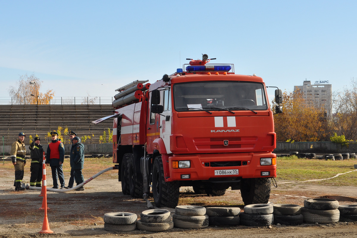 Омская область, № Т 086 НК 55 — КамАЗ-43118-46; Омская область — Пожарный биатлон-2023