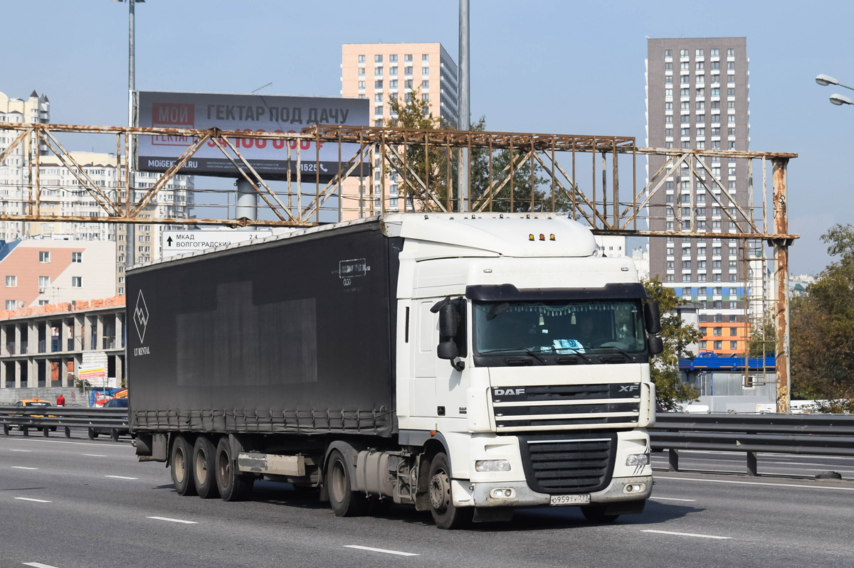 Москва, № О 959 ТУ 777 — DAF XF105 FT