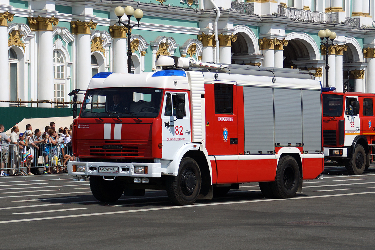 Санкт-Петербург, № В 974 ЕУ 178 — КамАЗ-43253-A3; Санкт-Петербург — Парад, посвящённый 210-летию со дня образования пожарной охраны Санкт‑Петербурга (29.06.2013)