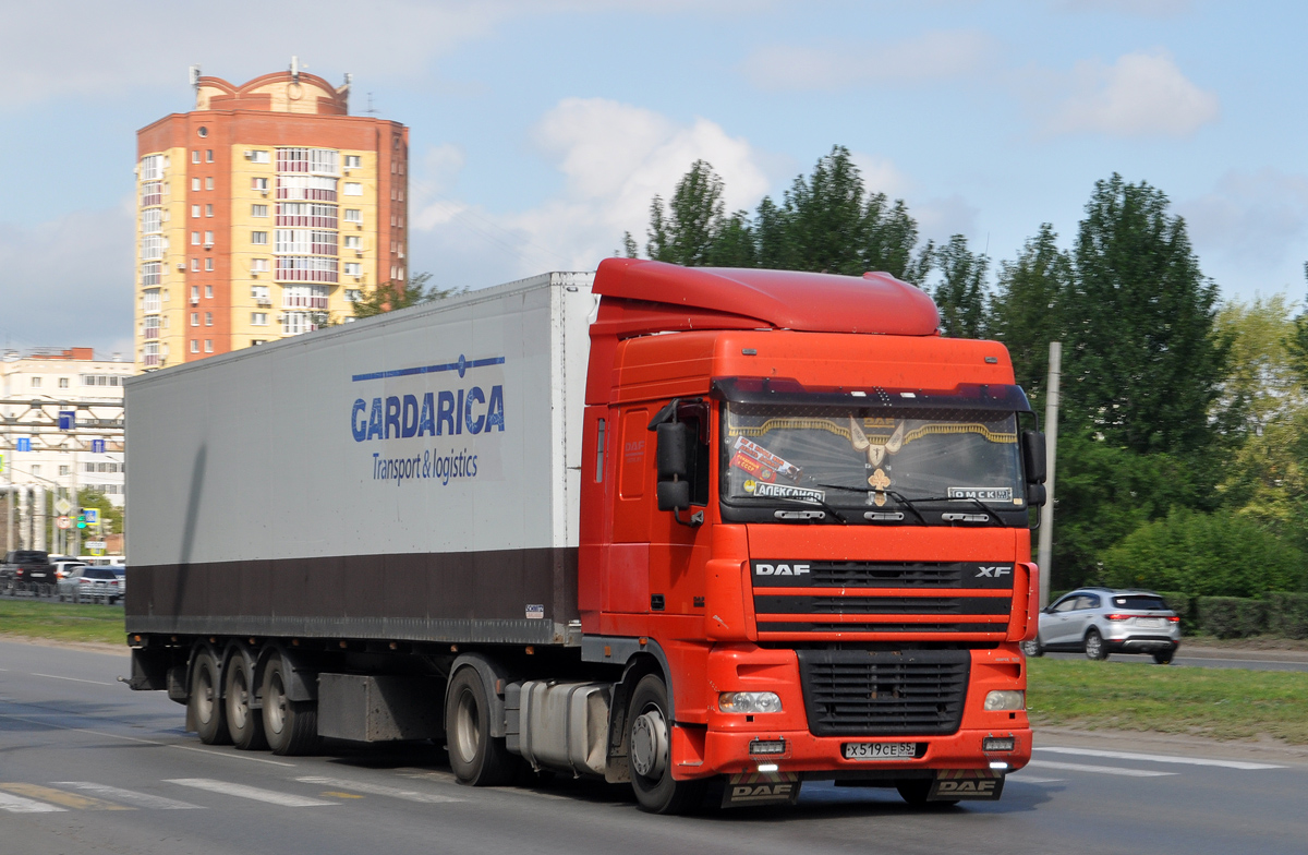 Омская область, № Х 519 СЕ 55 — DAF XF105 FT