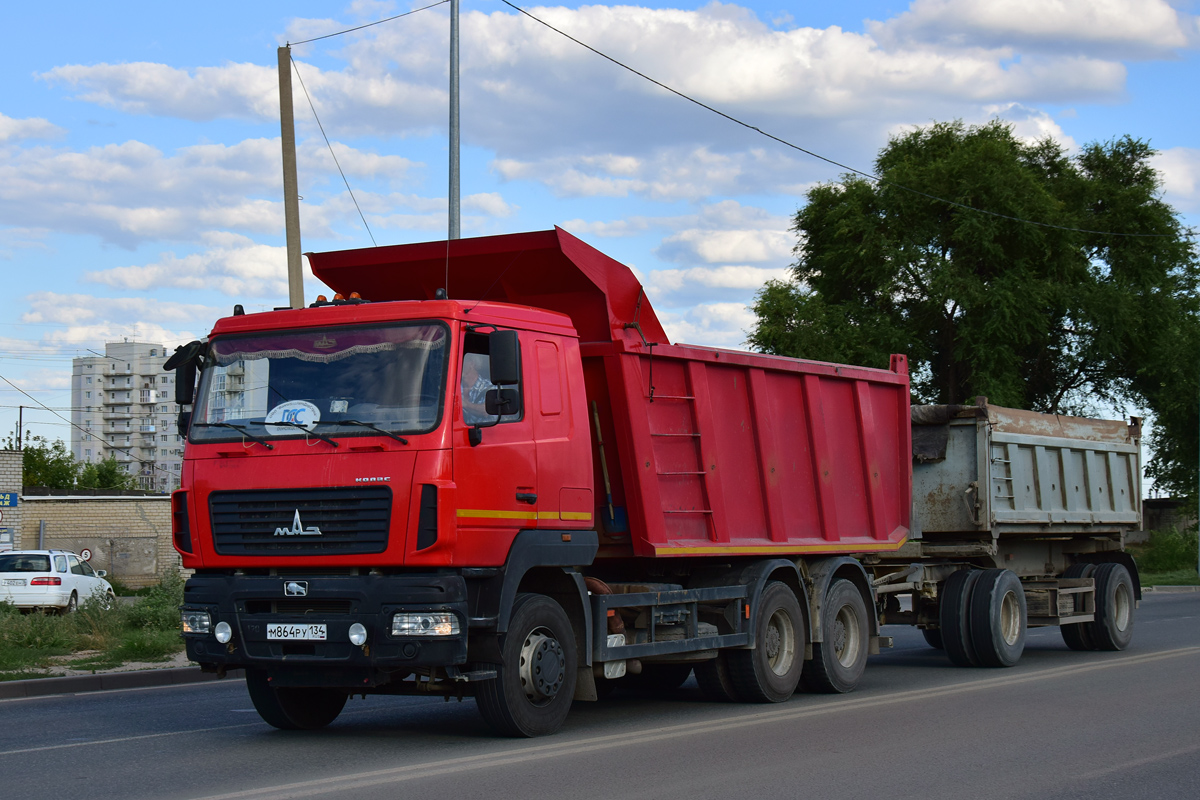 Волгоградская область, № М 864 РУ 134 — МАЗ-6501C9