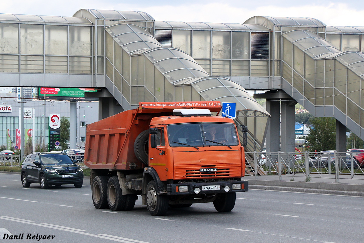 Татарстан, № Р 744 АВ 116 — КамАЗ-65115 (общая модель)