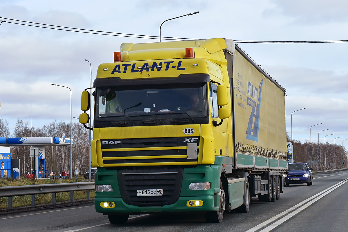 Липецкая область, № М 815 СС 48 — DAF XF105 FT