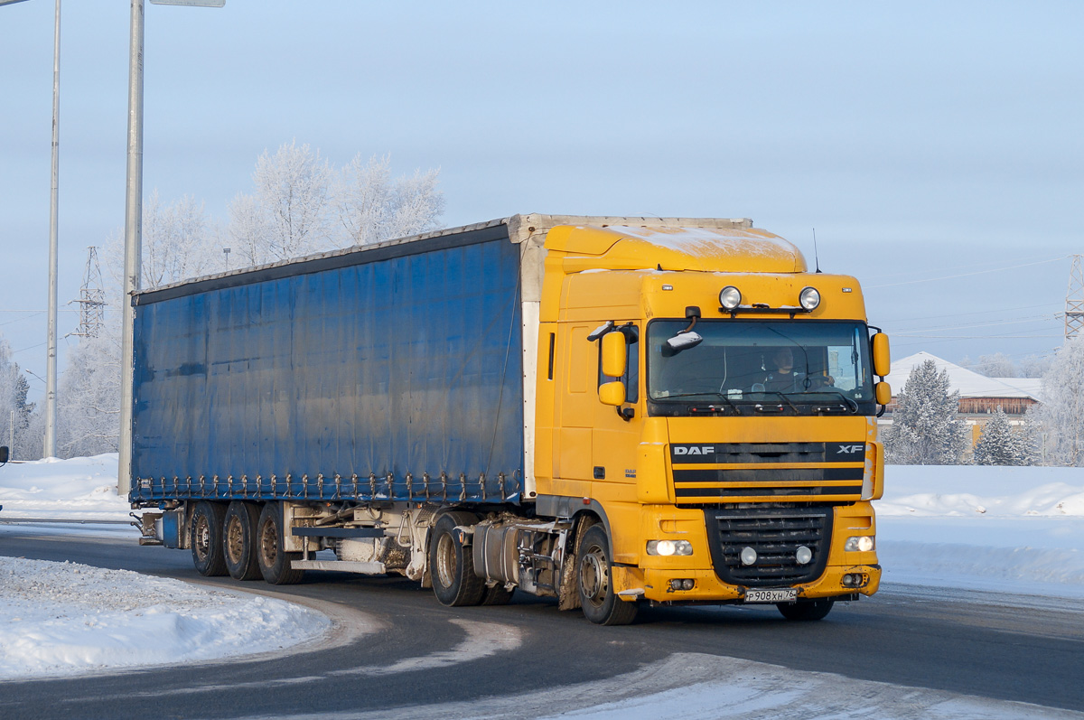 Ярославская область, № Р 908 ХН 76 — DAF XF105 FT