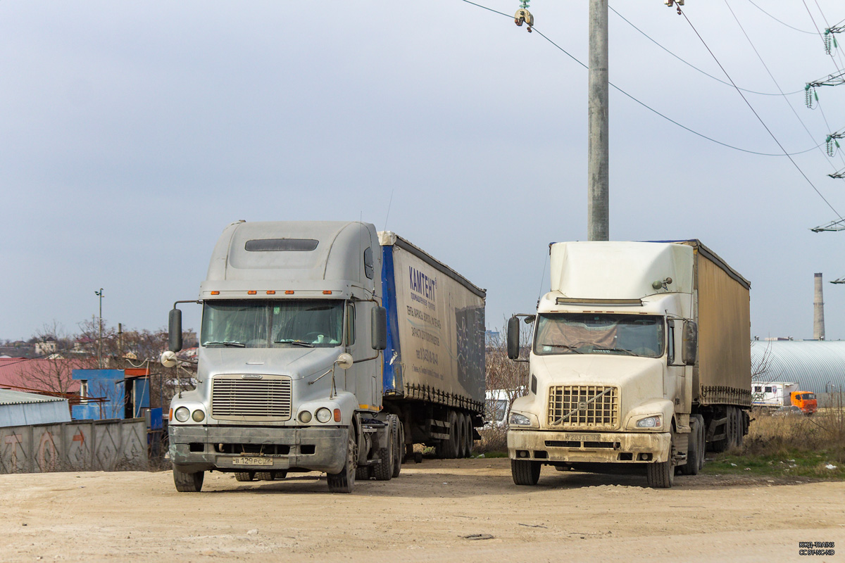 Тюменская область, № В 129 РС 72 — Freightliner Century Class; Нижегородская область, № Т 203 АЕ 152 — Volvo VNL610