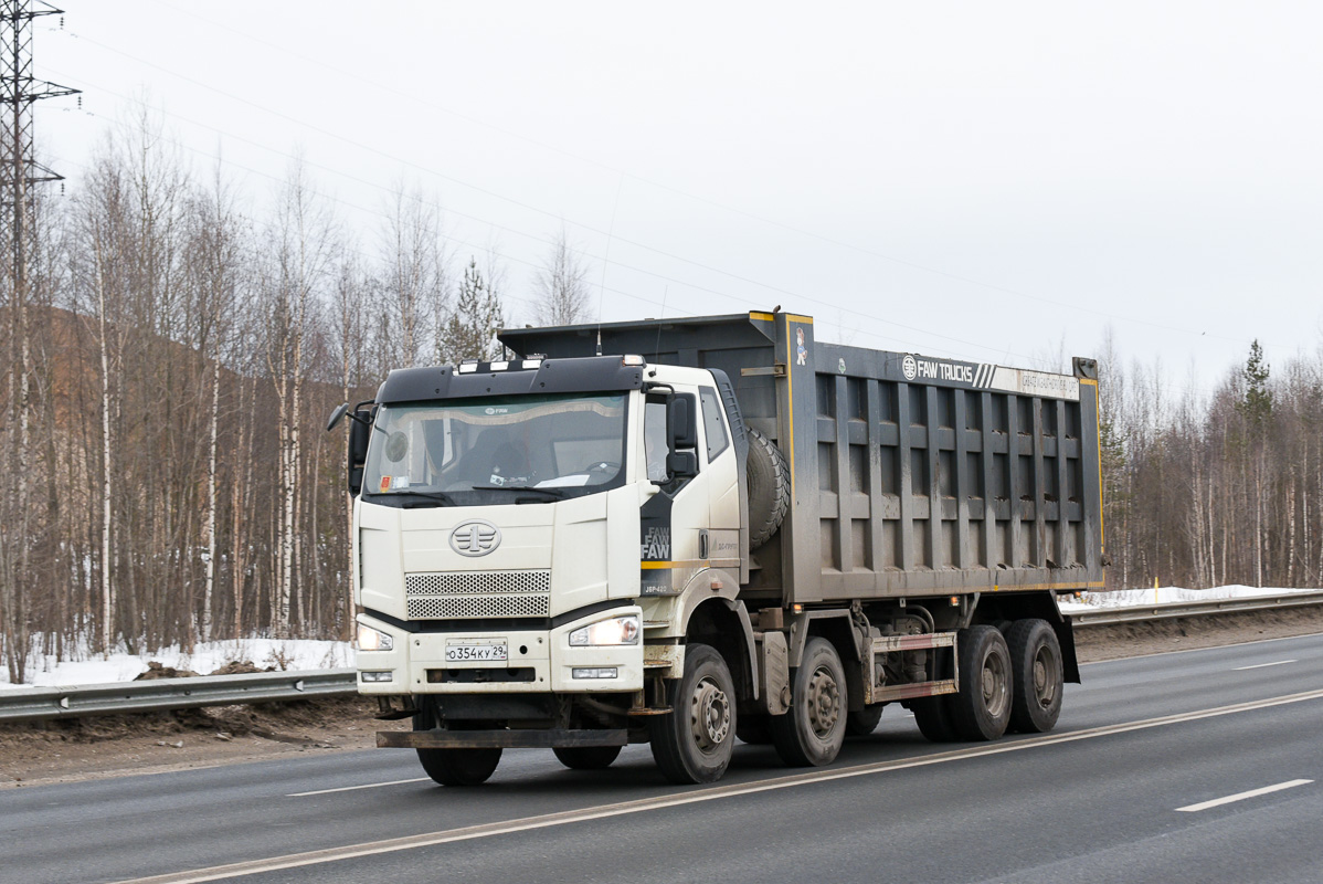 Архангельская область, № О 354 КУ 29 — FAW J6 CA3310