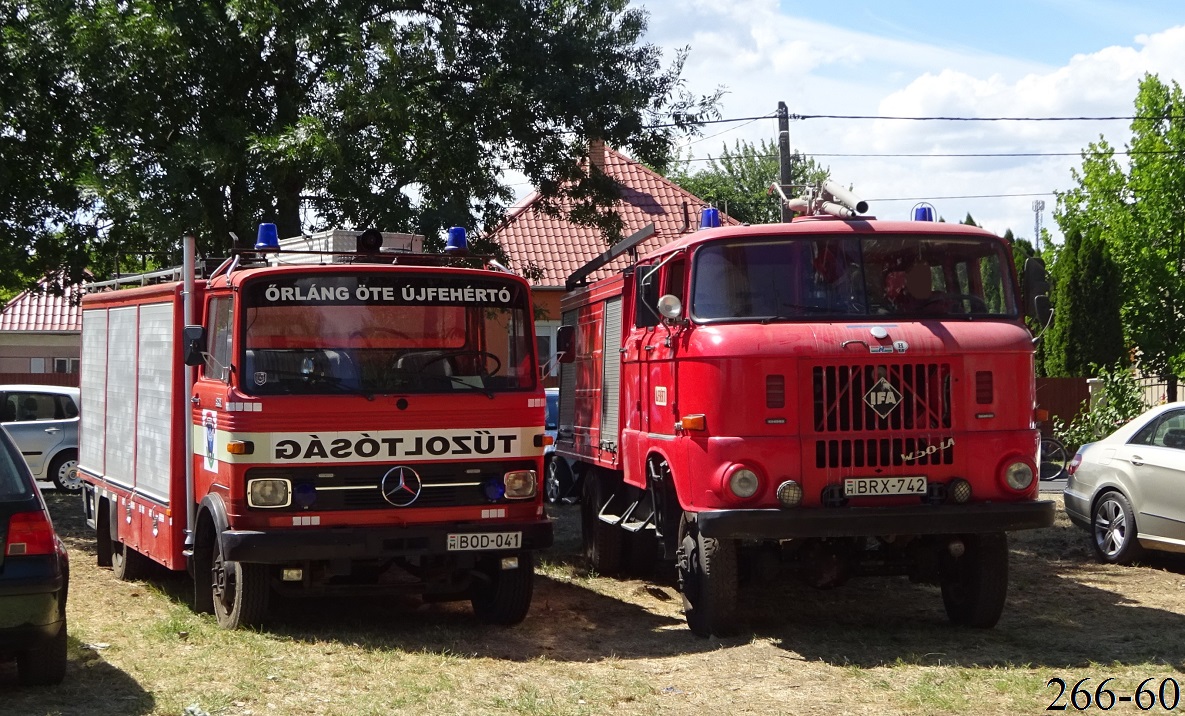 Венгрия, № BOD-041 — Mercedes-Benz LP (общ. мод.); Венгрия, № BRX-742 — IFA W50LA (общая модель)