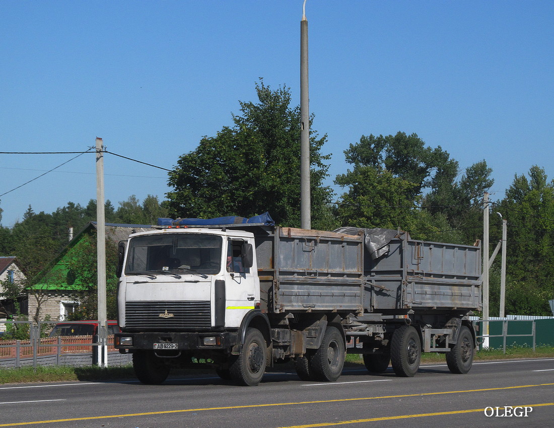 Витебская область, № АВ 9229-2 — МАЗ-5551 (общая модель)