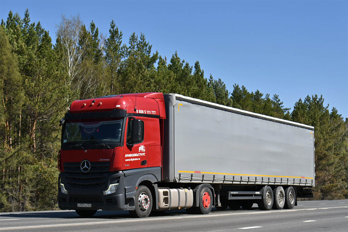 Нижегородская область, № Х 757 СО 152 — Mercedes-Benz Actros '18 1845 [Z9M]