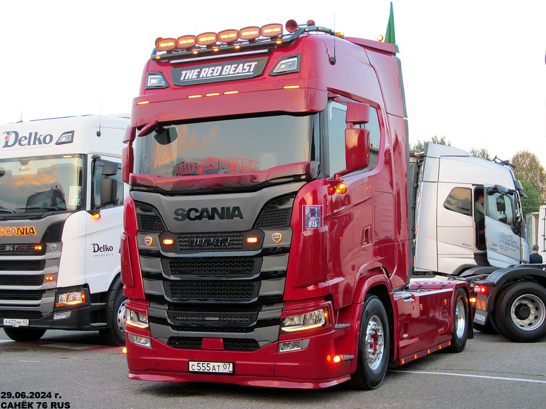 Кабардино-Балкария, № С 555 АТ 07 — Scania ('2016) S440; Московская область — Фестиваль TruckDay 2024 — июнь