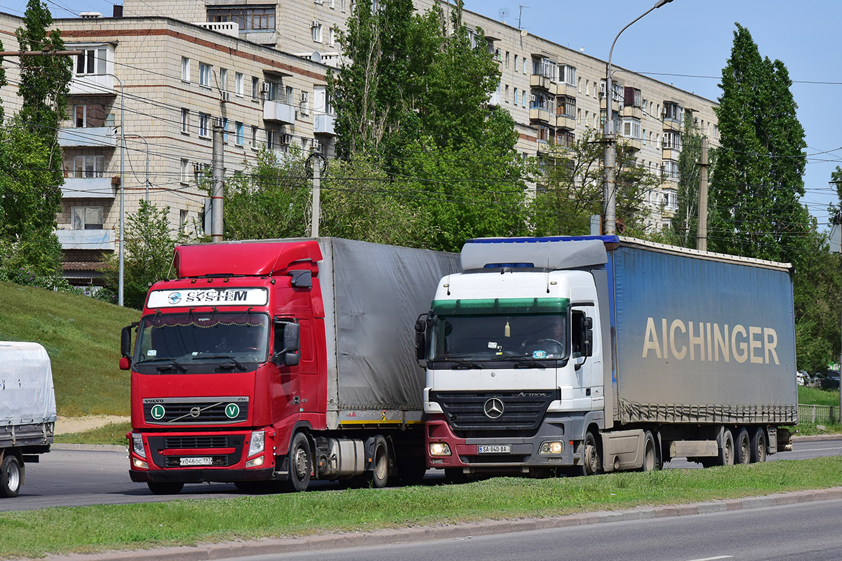 Москва, № Х 046 ОС 197 — Volvo ('2008) FH.420; Грузия, № SA-840-BA — Mercedes-Benz Actros ('2003) 1844