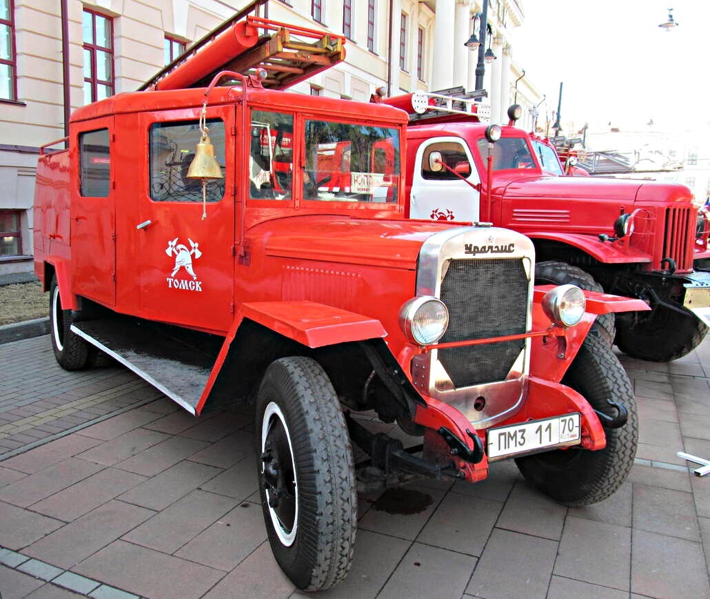 Томская область, № (70) Б/Н 0077 — УралЗИС-5В; Томская область — Автомобили без номеров; Томская область — "375-летие образования пожарной охраны России"