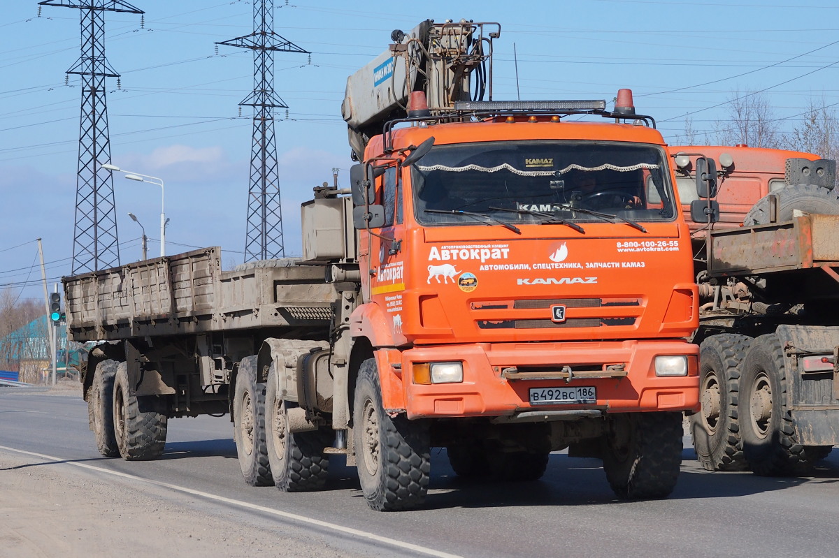 Ханты-Мансийский автоном.округ, № В 492 ВС 186 — КамАЗ-43118-50