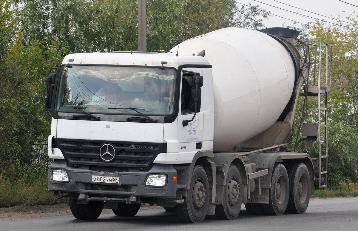 Омская область, № Х 802 УМ 55 — Mercedes-Benz Actros ('2003) 4141