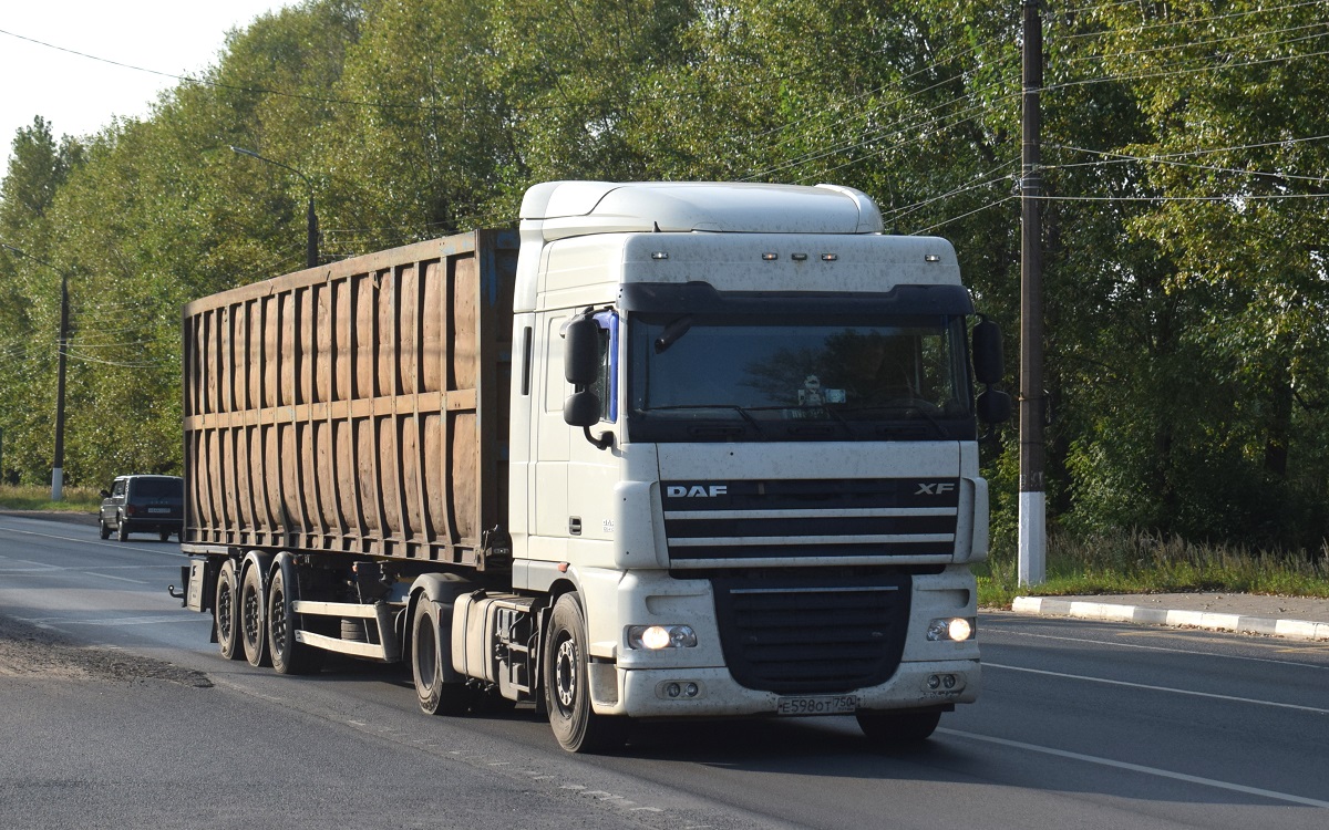 Тверская область, № Е 598 ОТ 750 — DAF XF105 FT