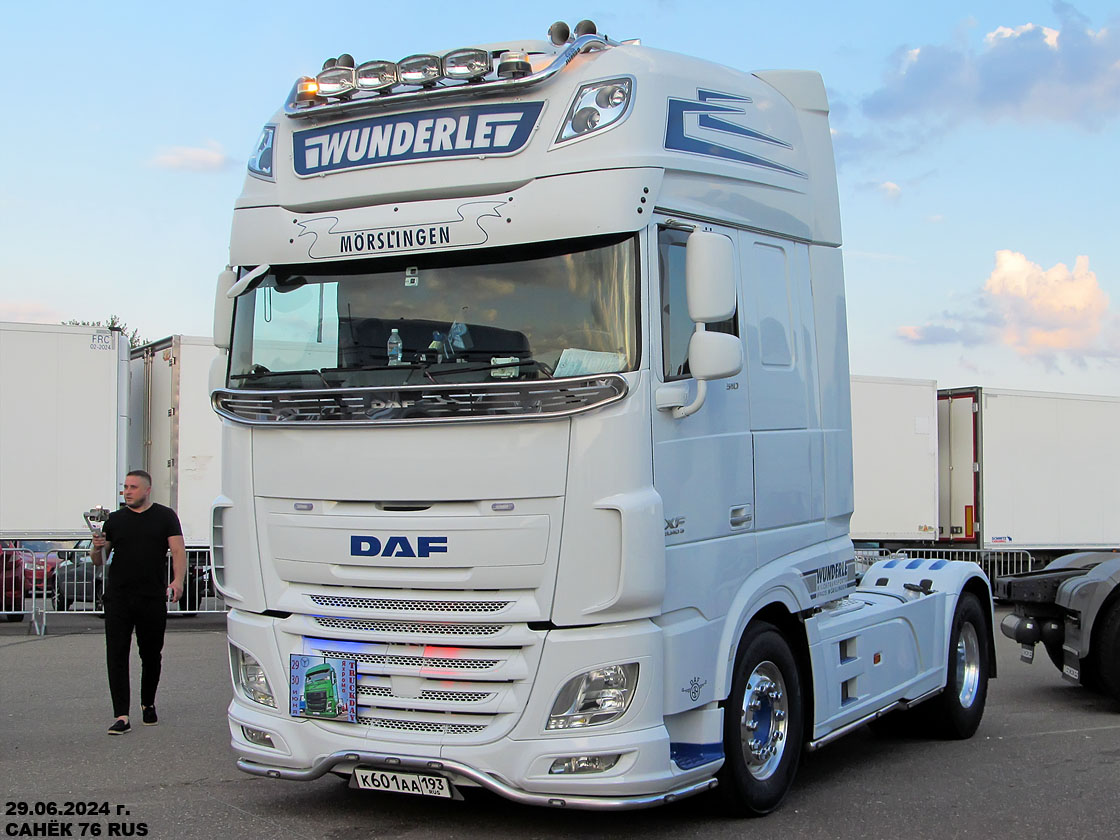 Краснодарский край, № К 601 АА 193 — DAF XF Euro6 FT; Московская область — Фестиваль TruckDay 2024 — июнь