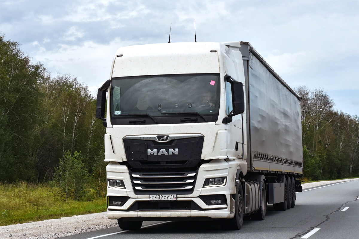 Удмуртия, № С 432 СУ 18 — MAN TGX ('2020) 18.480