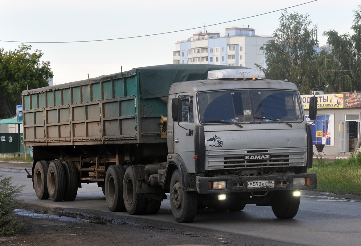 Омская область, № Е 590 КК 55 — КамАЗ-54115 (общая модель)