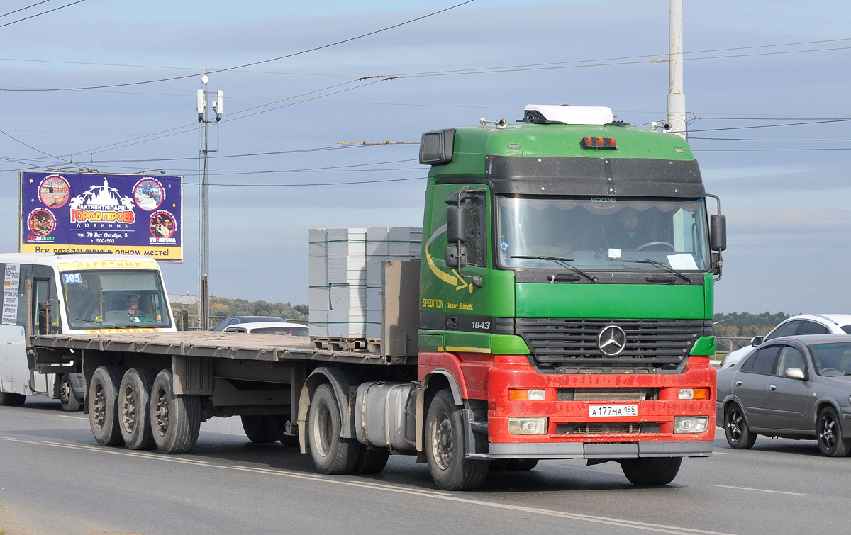 Омская область, № А 177 МА 155 — Mercedes-Benz Actros ('1997) 1843