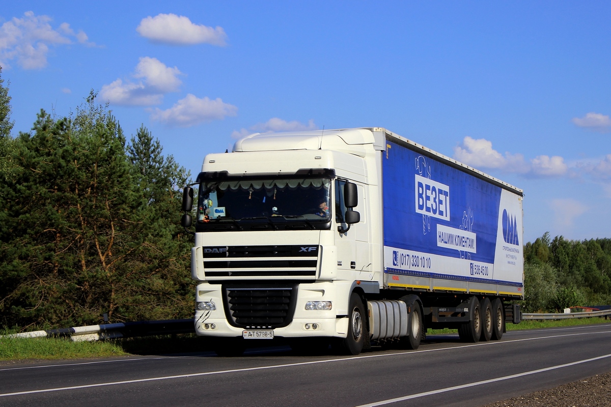 Минская область, № АТ 5798-5 — DAF XF105 FT