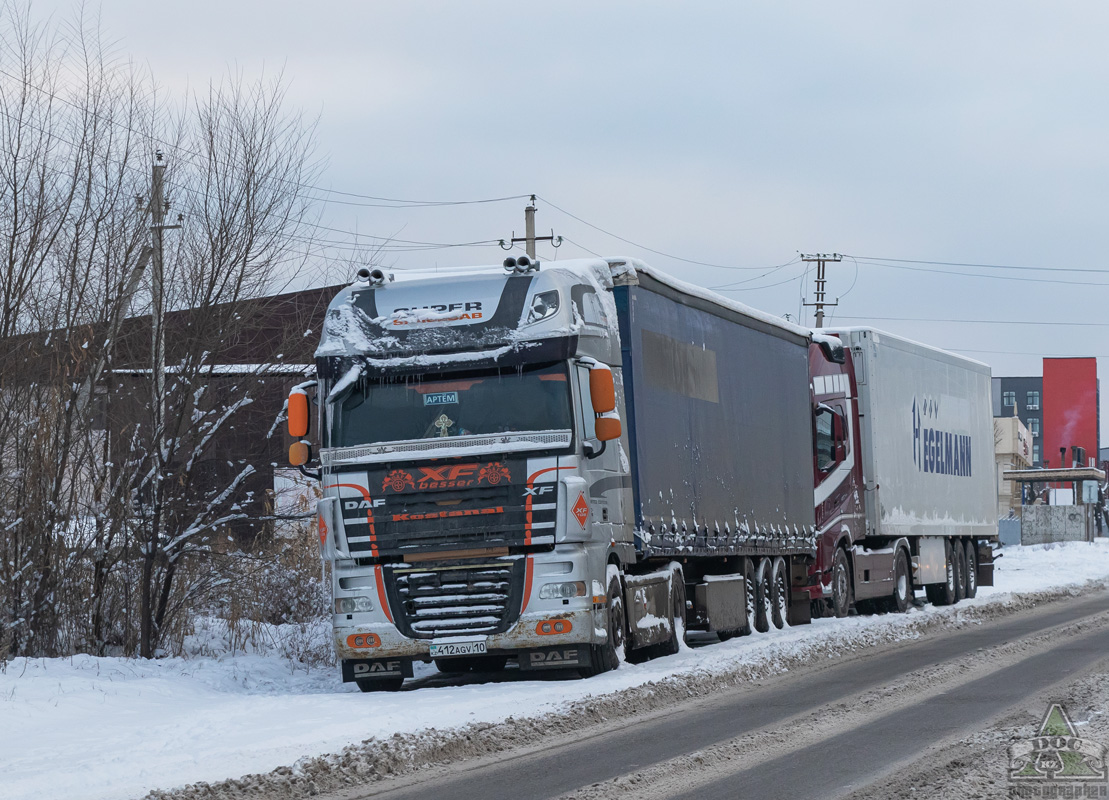 Костанайская область, № 412 AGV 10 — DAF XF105 FT