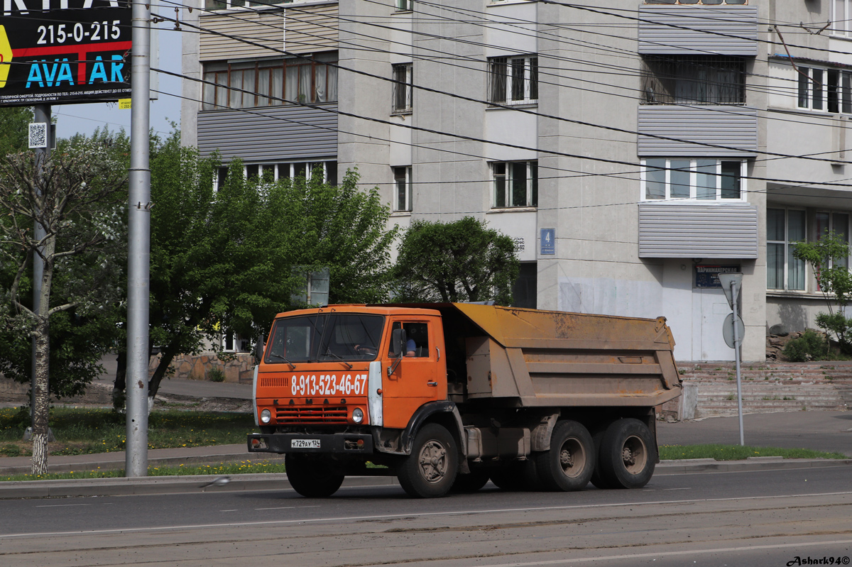 Красноярский край, № К 729 АУ 124 — КамАЗ-55111 [551110]