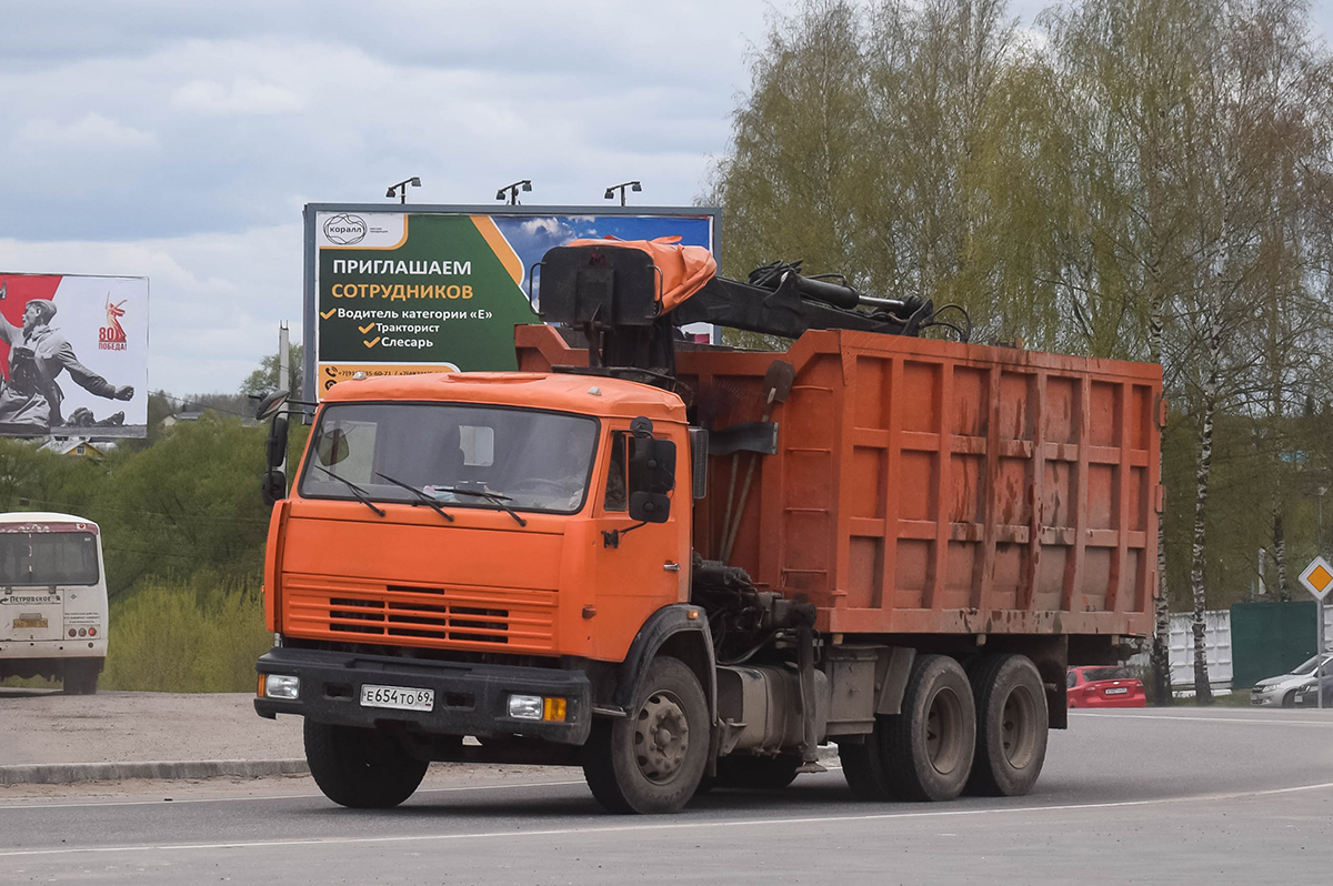 Тверская область, № Е 654 ТО 69 — КамАЗ-65115-62