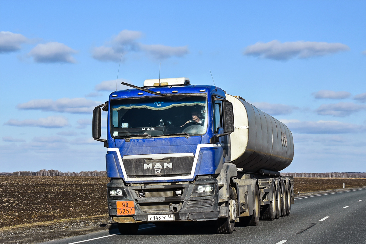 Омская область, № У 143 РС 55 — MAN TGS ('2007) 19.390 Омская область, № У 143 РС 55 — MAN TGS ('2007) 19.390