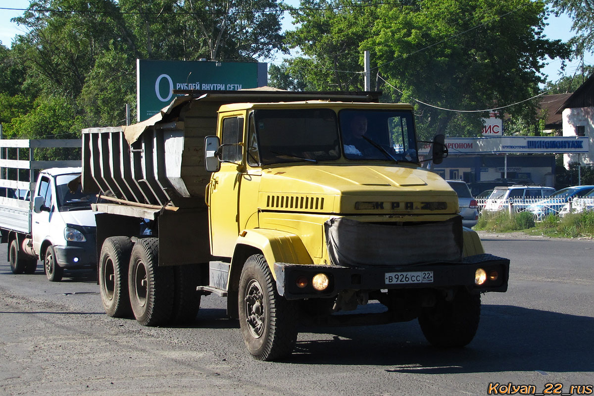 Алтайский край, № В 926 СС 22 — КрАЗ-6510