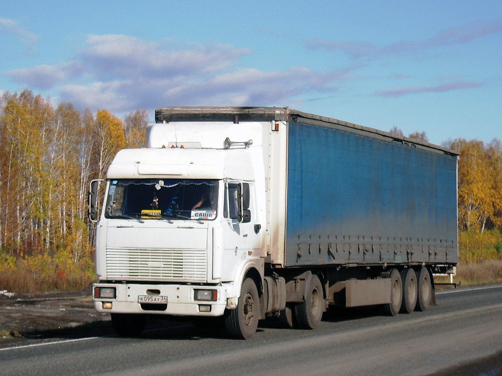 Волгоградская область, № К 095 АУ 34 — МАЗ-54323