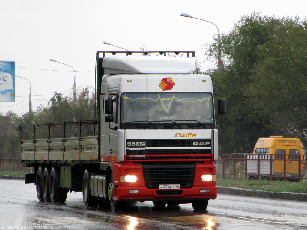 Волгоградская область, № К 474 МС 34 — DAF 95XF FT