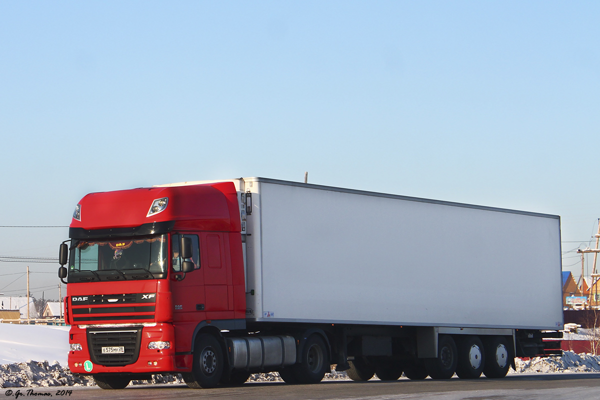 Амурская область, № Е 575 МУ 28 — DAF XF105 FT