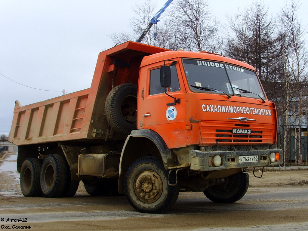 Сахалинская область, № К 763 АХ 65 — КамАЗ-65111-01 [65111A]