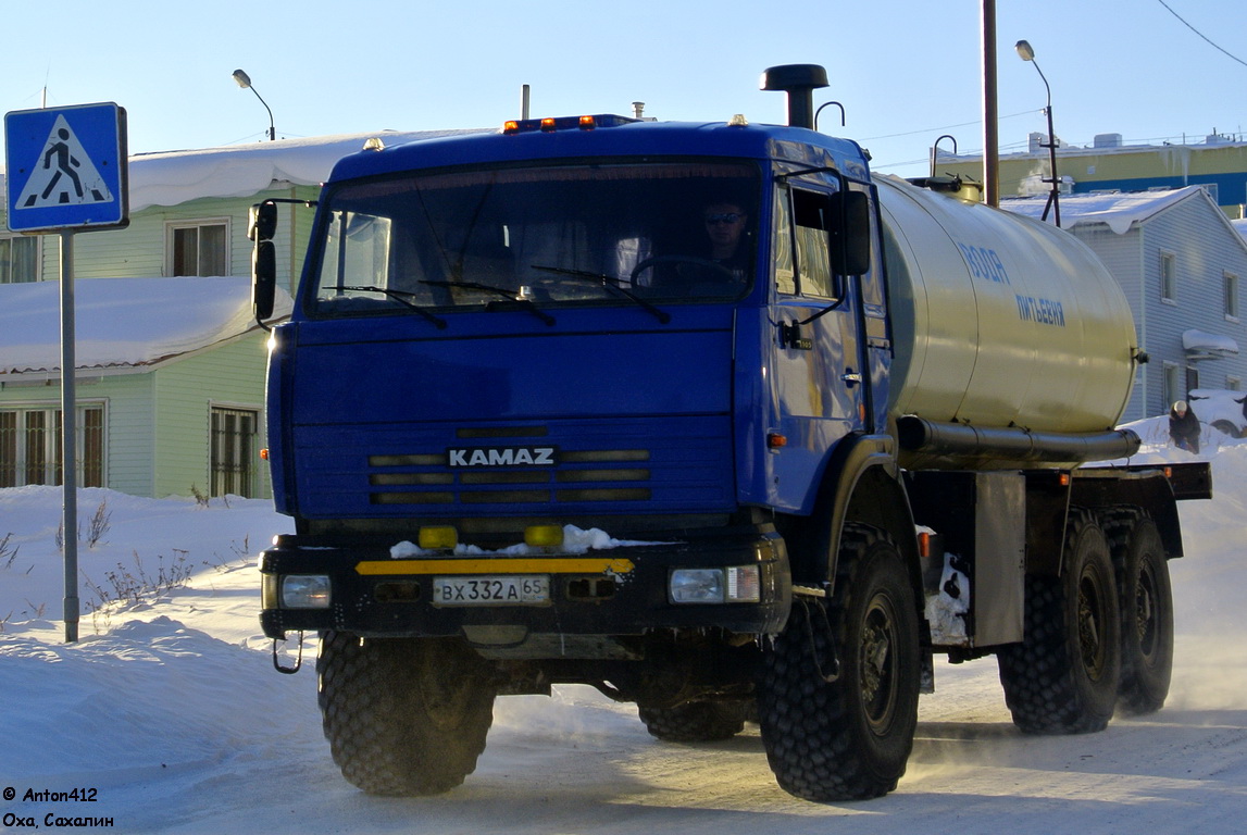 Сахалинская область, № ВХ 332 А 65 — КамАЗ-43118 (общая модель)