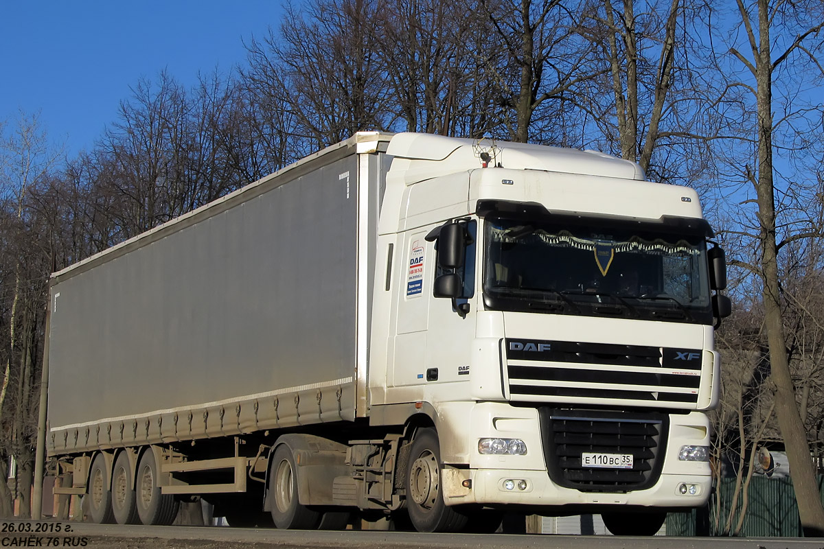 Вологодская область, № Е 110 ВС 35 — DAF XF105 FT