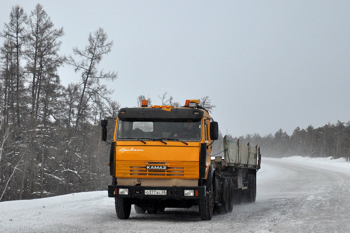 Амурская область, № О 377 ВС 28 — КамАЗ-54115 (общая модель)