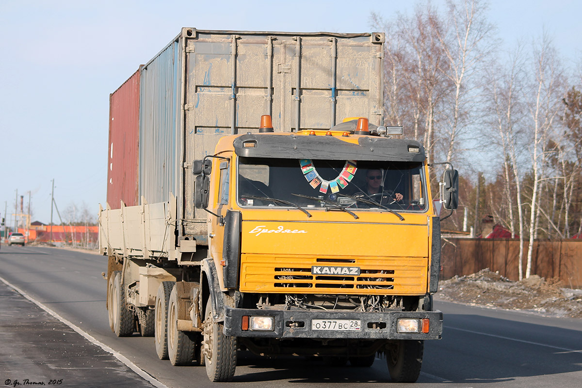 Амурская область, № О 377 ВС 28 — КамАЗ-54115 (общая модель)